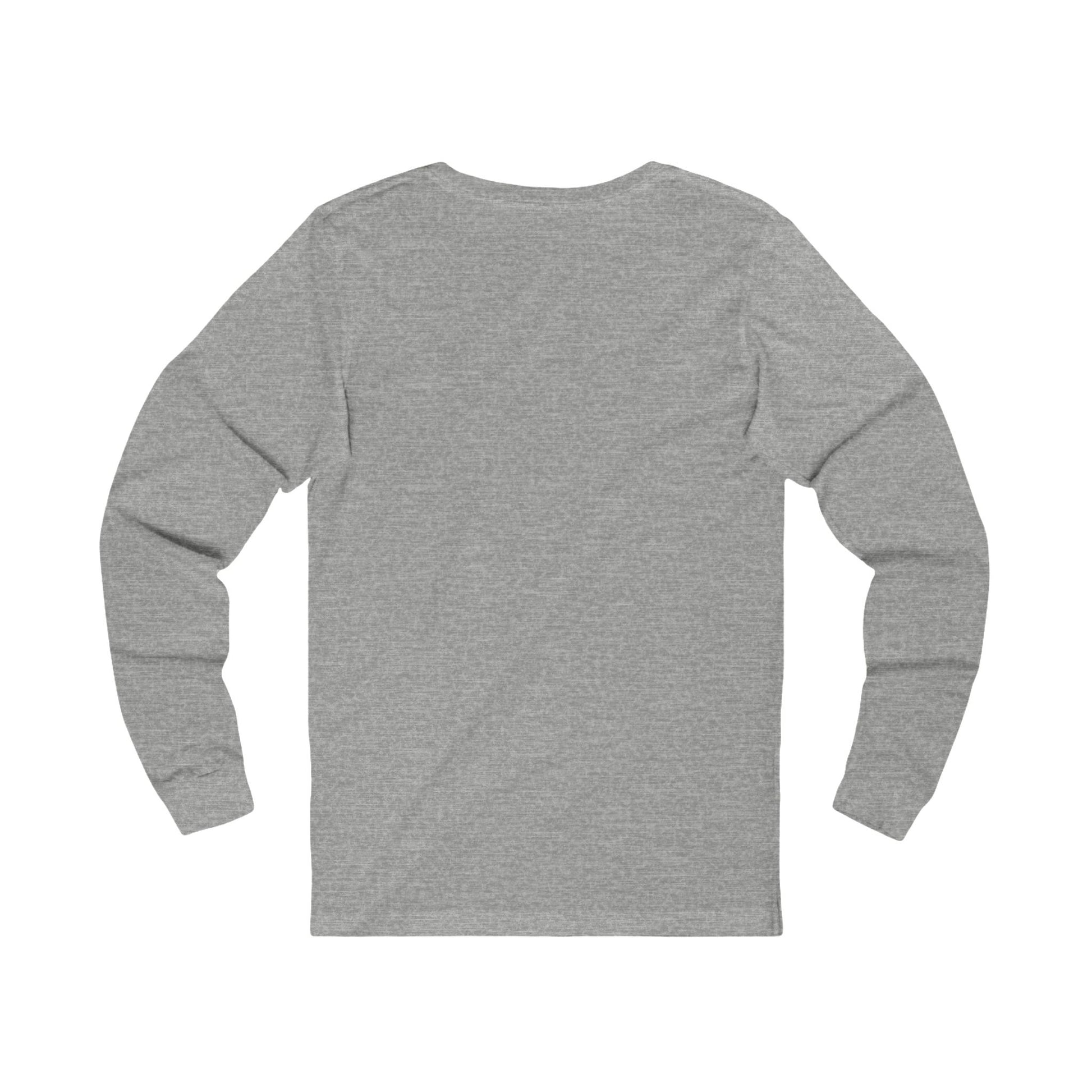SKI Long Sleeve Tee in grey - vintage skier graphic - back side