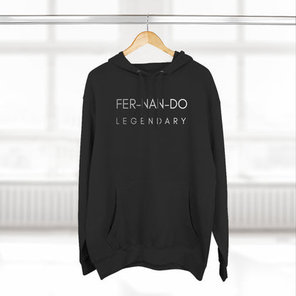 Fernando Legendary three-panel fleece hoodie in black - hanger view