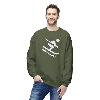 Downhill Ski Cozy Sweatshirt - Skier Graphic Crewneck