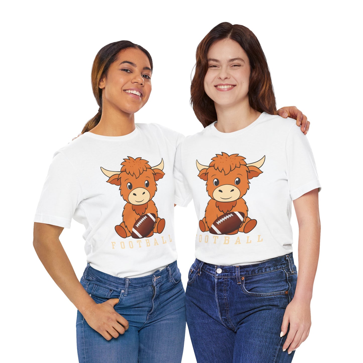 Highland Cow Football Tee