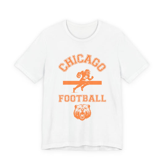 Chicago Football T-Shirt - Vintage Style Bear Logo Tee