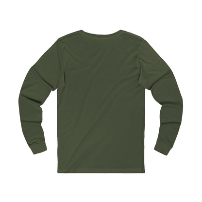 SKI Long Sleeve Tee in green - vintage skier graphic - back side