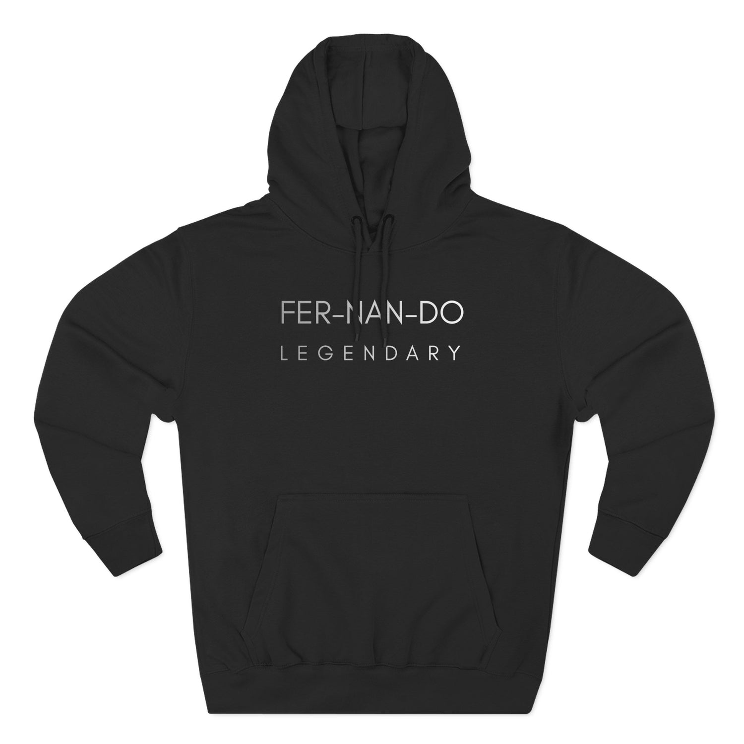 Fernando Legendary three-panel fleece hoodie in black - front view