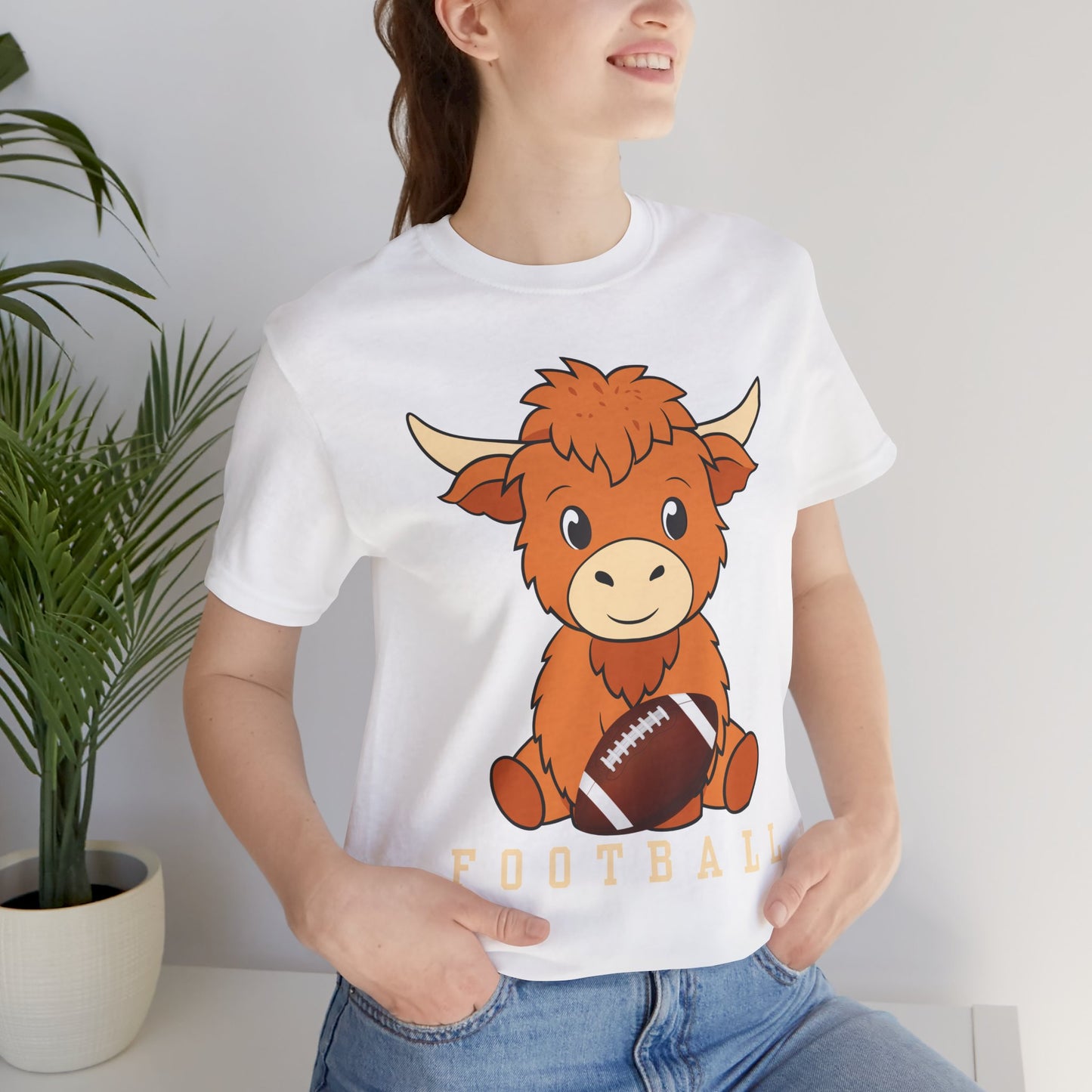 Highland Cow Football Tee