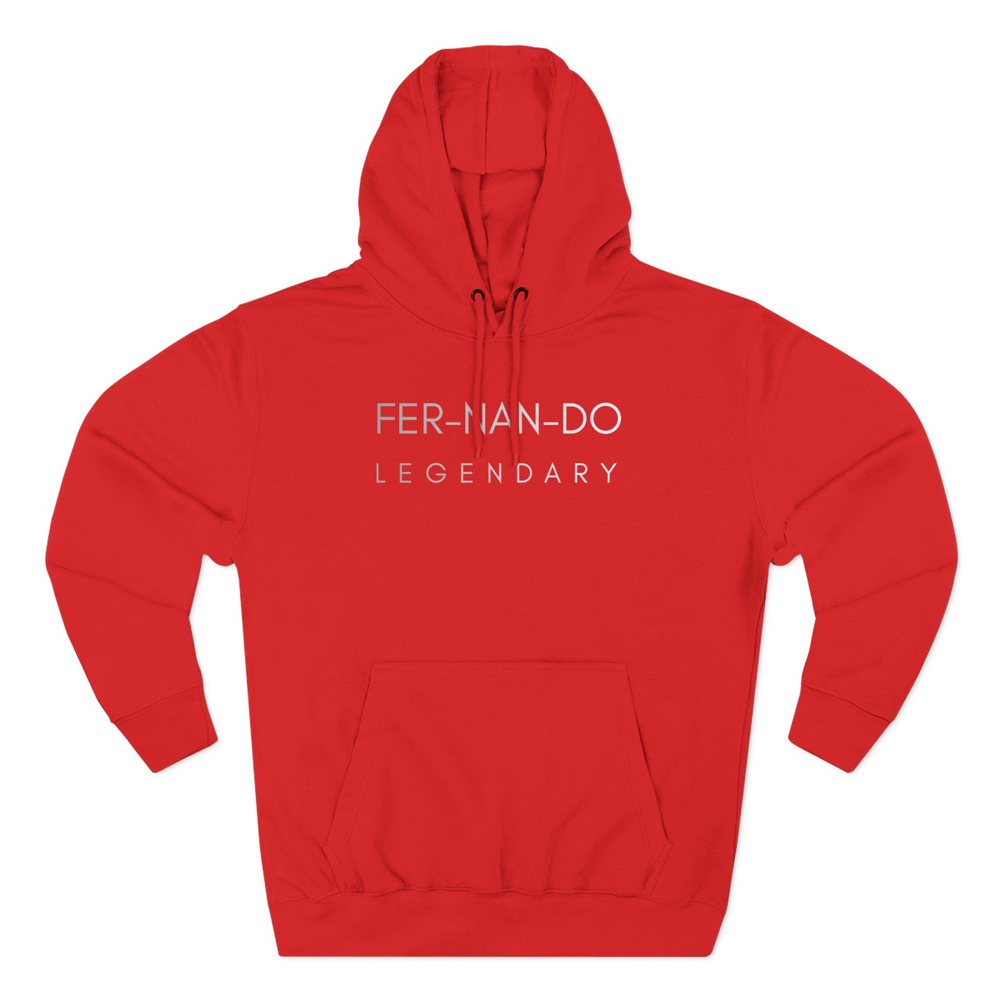 Fernando Legendary three-panel fleece hoodie in red - front view