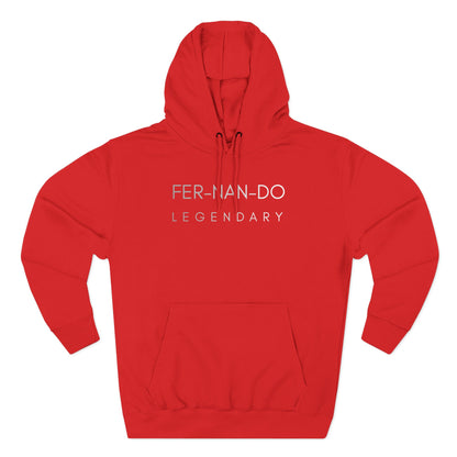 Fernando Legendary three-panel fleece hoodie in red - front view