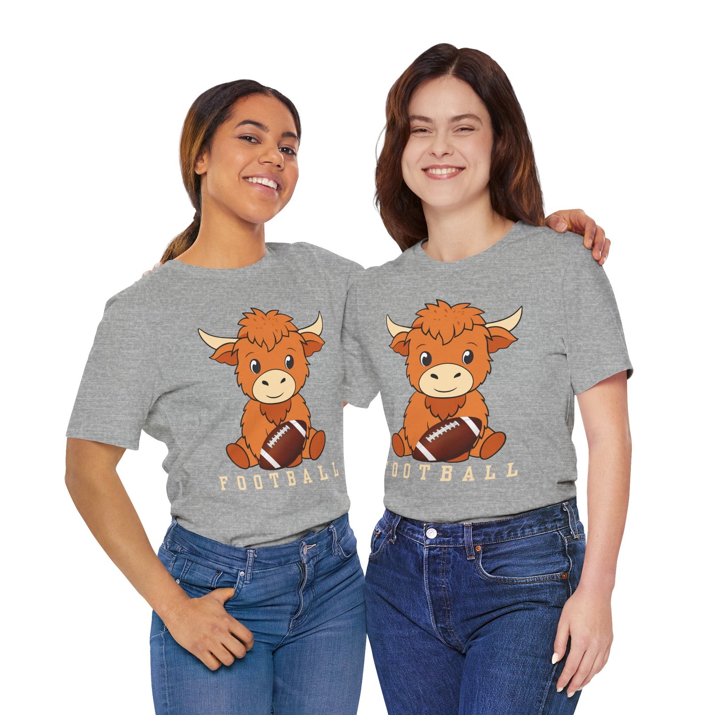 Highland Cow Football Tee