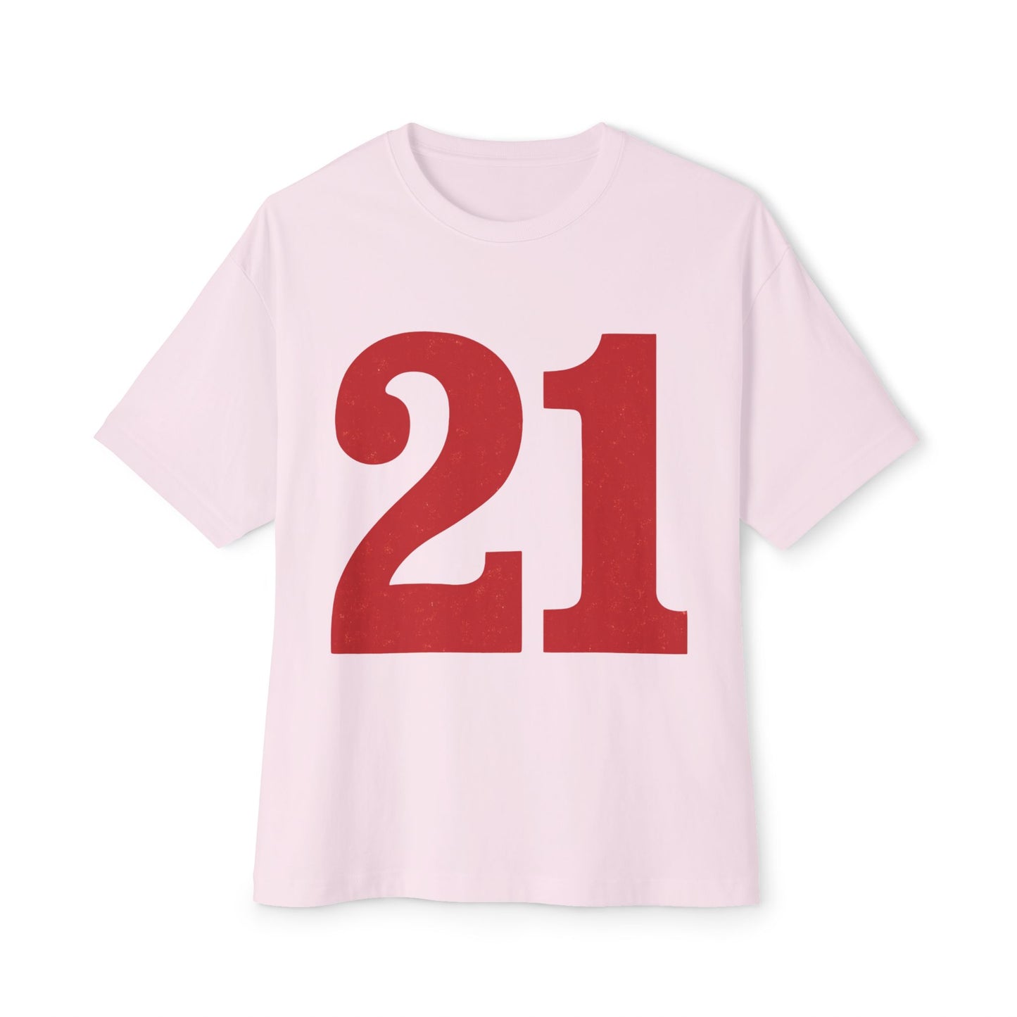 Oversized Tee '21' Bold Design Unisex Casual Vintage Fashion Shirt