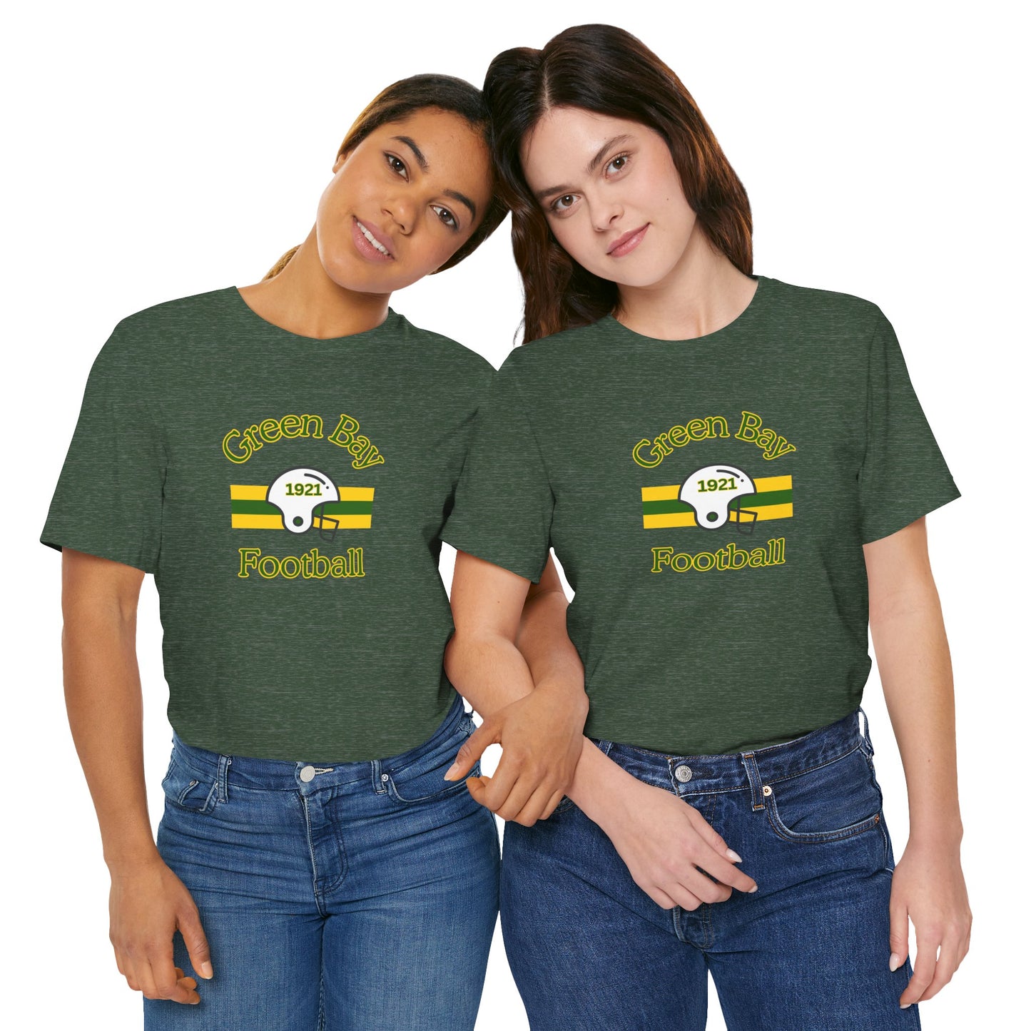 Green Bay Football Vintage 1921 Helmet Stripe T-Shirt