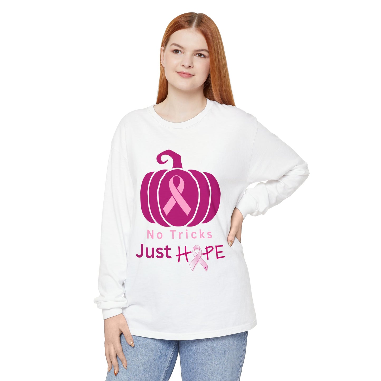 Breast Cancer Awareness "Hope" Long Sleeve T-Shirt