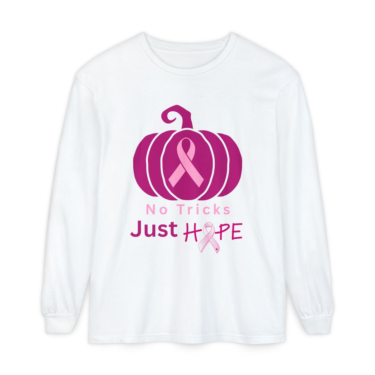 Halloween Breast Cancer Awareness Hope Long-Sleeve Tee - Unisex