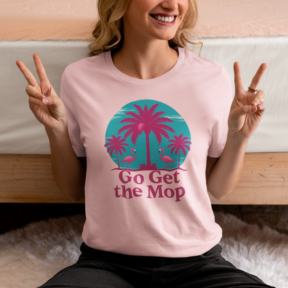 Go Get the Mop Palm Tree Retro Beach T-Shirt