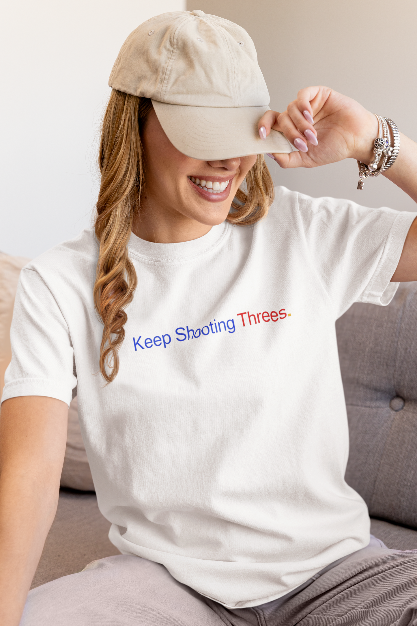 Keep Shooting Threes Basketball T-Shirt — Motivational Hoop Tee