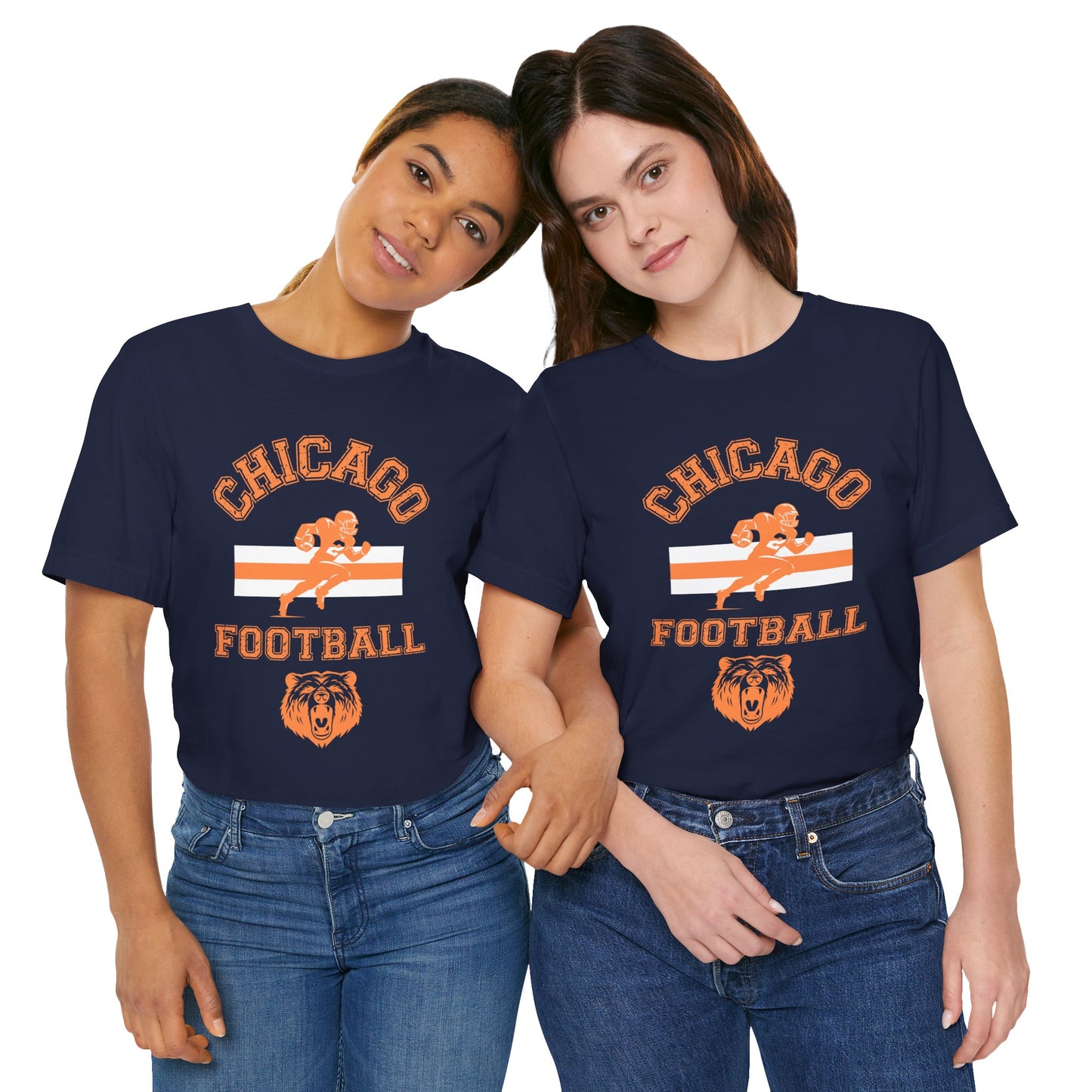 Chicago Football T-Shirt - Vintage Style Bear
