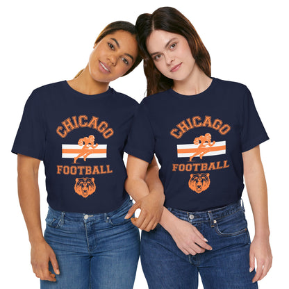 Chicago Football T-Shirt - Vintage Style Bear
