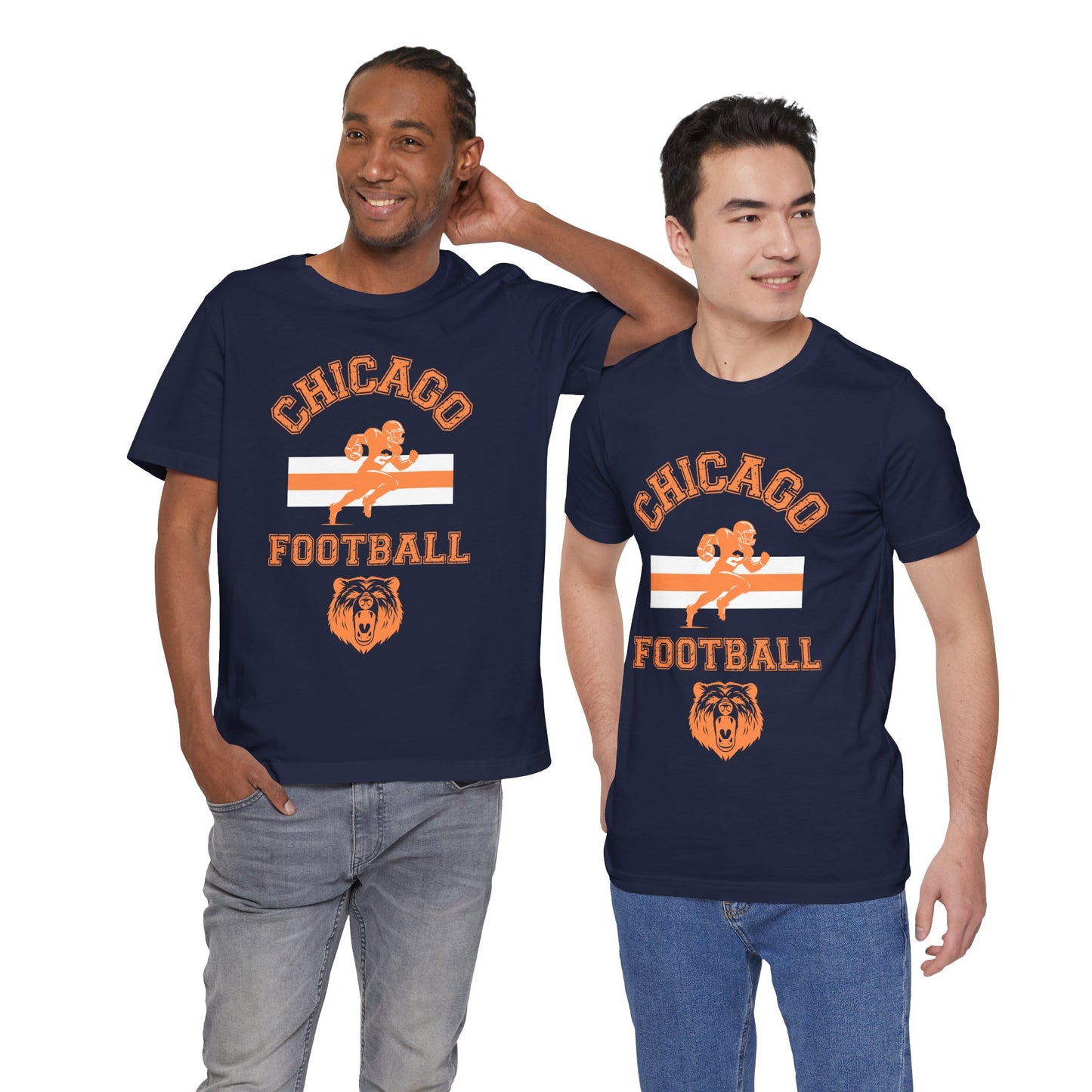 Chicago Football T-Shirt - Vintage Style Bear