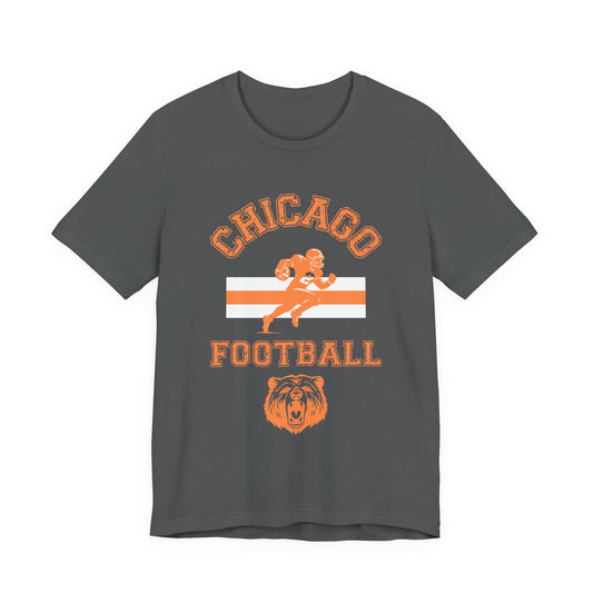 Chicago Football T-Shirt - Vintage Style Bear Logo Tee