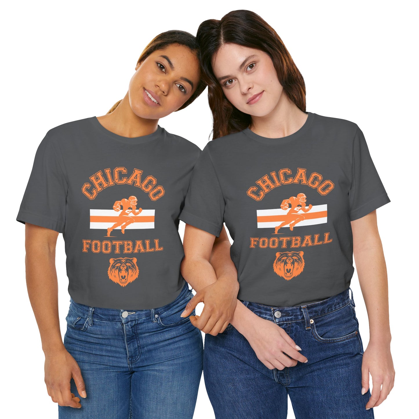 Chicago Football T-Shirt - Vintage Style Bear Logo Tee
