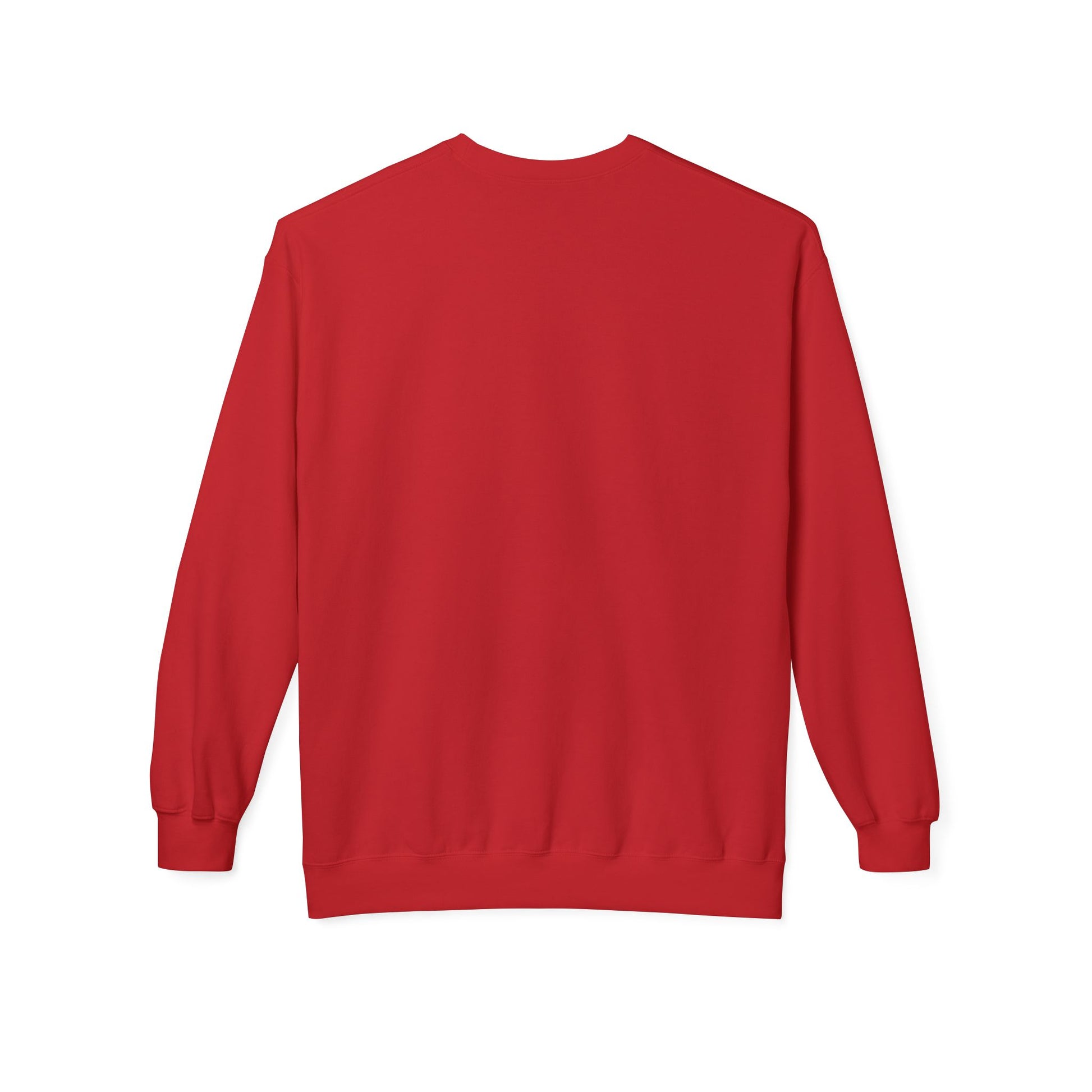 Downhill Ski Cozy Sweatshirt in red- back side