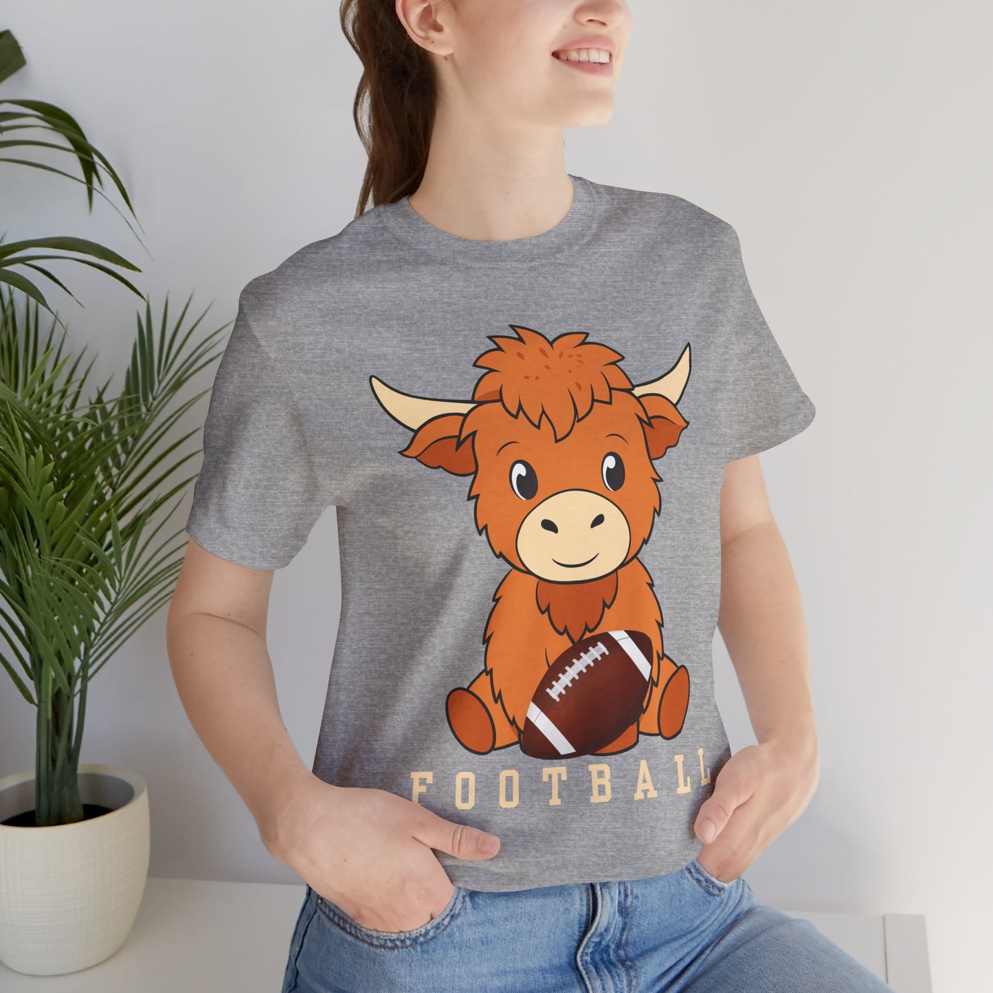 Highland Cow Football Tee