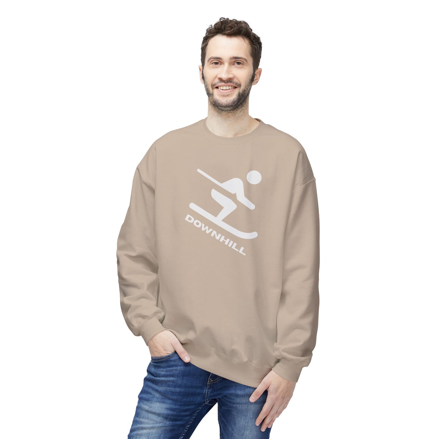 Downhill Ski Cozy Sweatshirt - Skier Graphic Crewneck