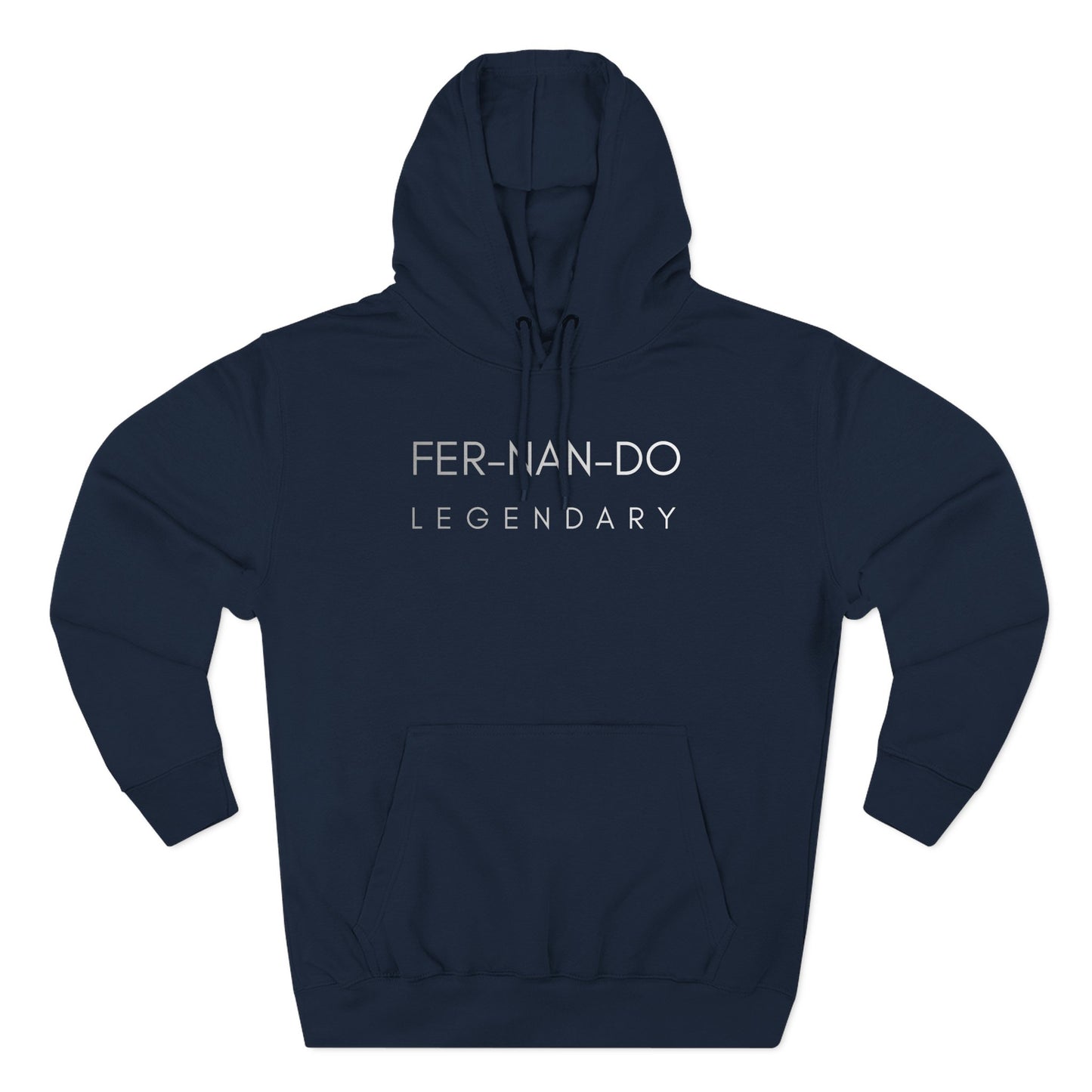 Fernando Legendary three-panel fleece hoodie in navy - front view