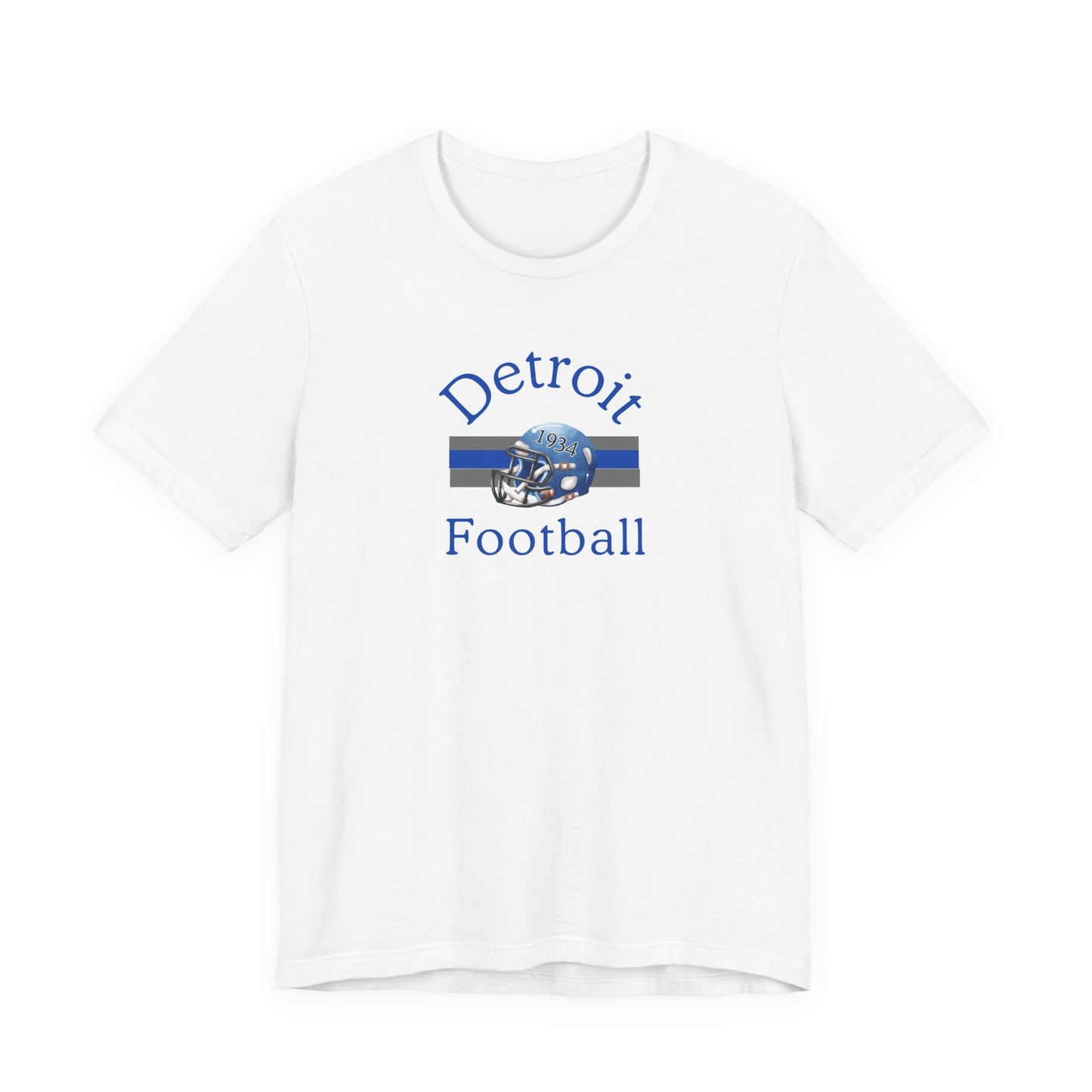 Detroit Football Vintage Helmet Stripe T-Shirt