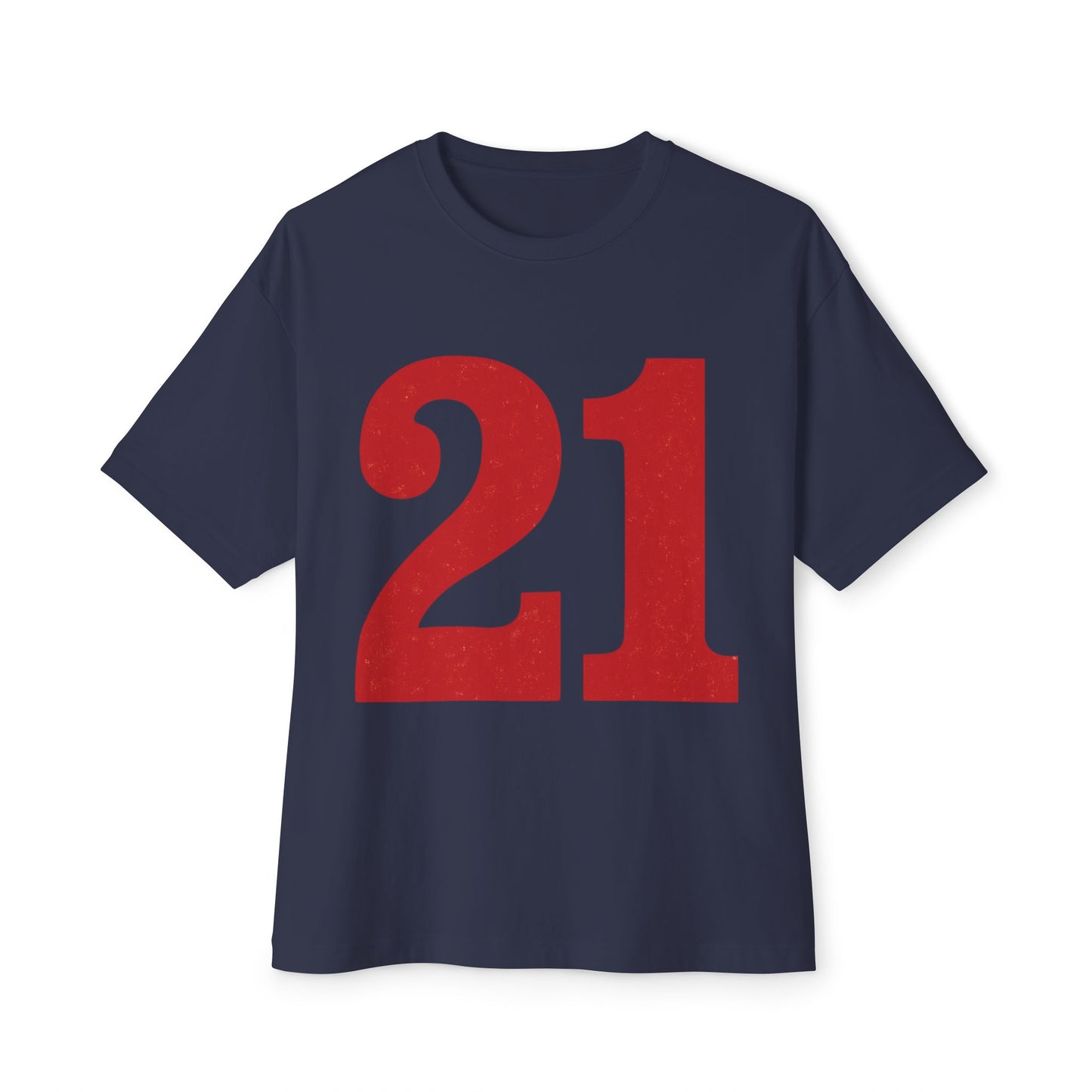 Oversized Tee '21' Bold Design Unisex Casual Vintage Fashion Shirt