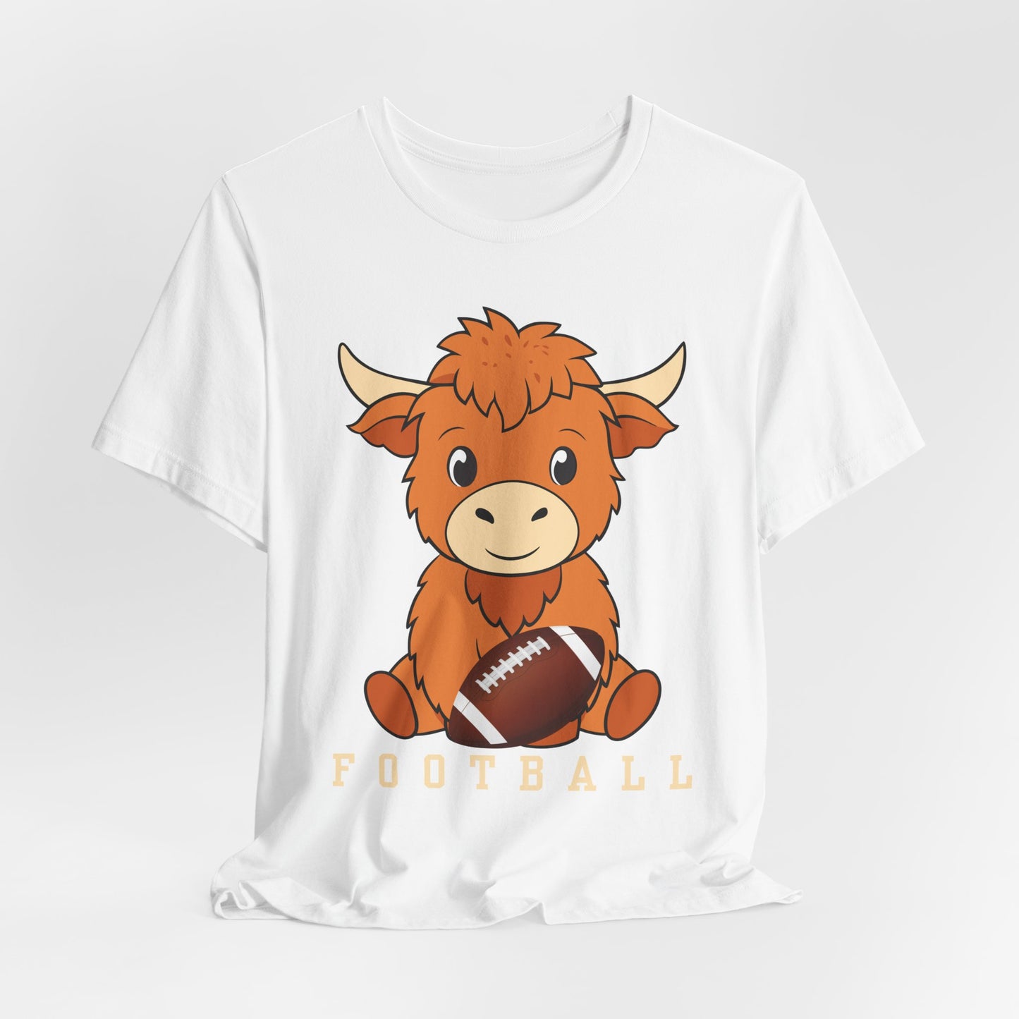 Cute Football Highland Cow Tee