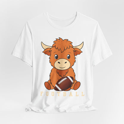Cute Football Highland Cow Tee
