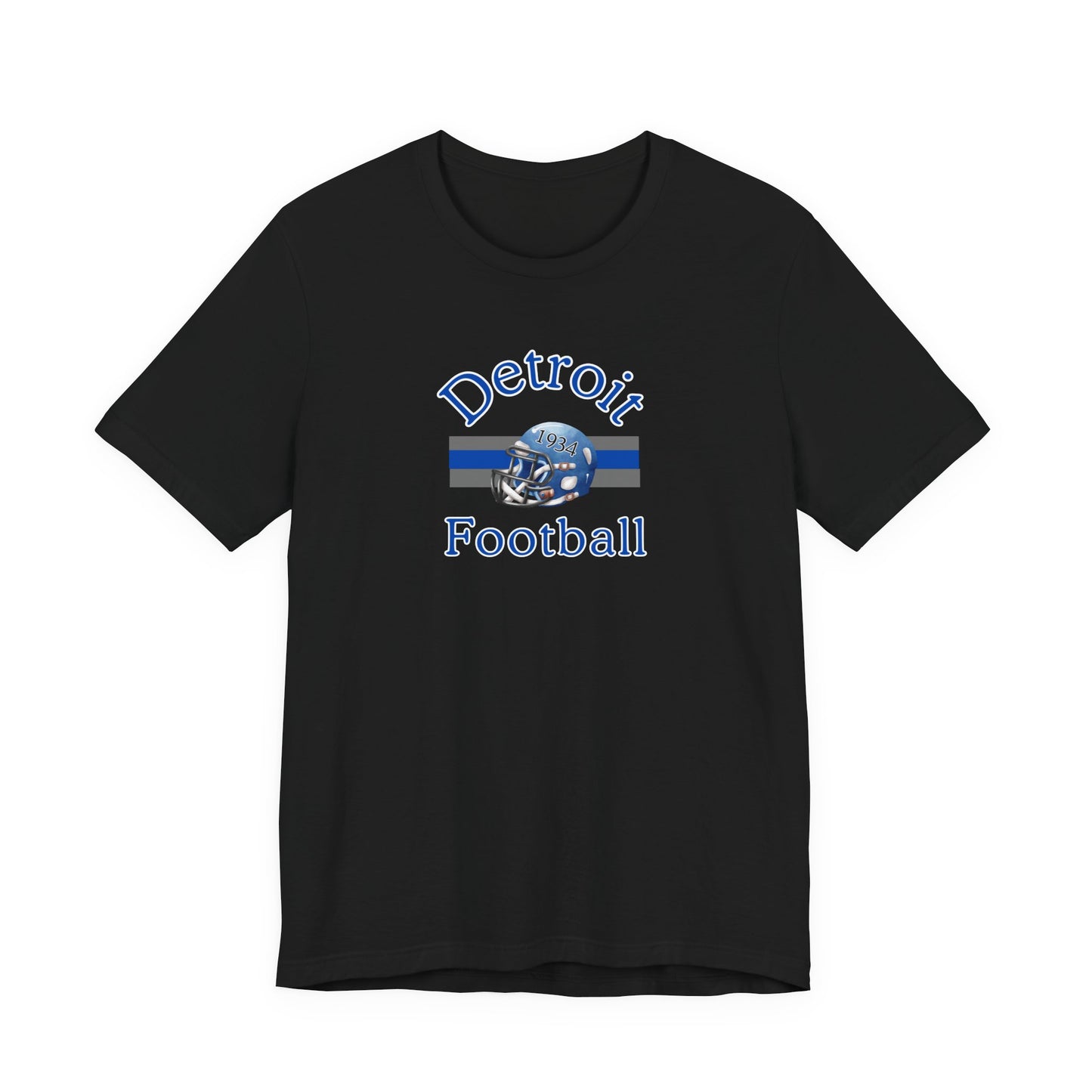 Detroit Football Vintage Helmet Stripe T-Shirt
