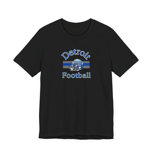 Detroit Football Vintage Helmet Stripe T-Shirt