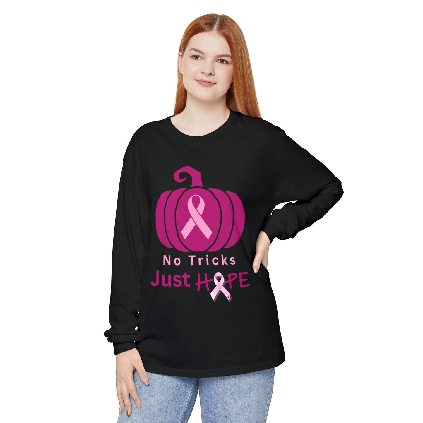 Breast Cancer Awareness "Hope" Long Sleeve T-Shirt