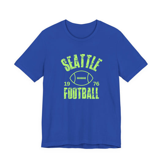 Seattle Football Vintage Tee — 1976 Distressed Graphic T-Shirt