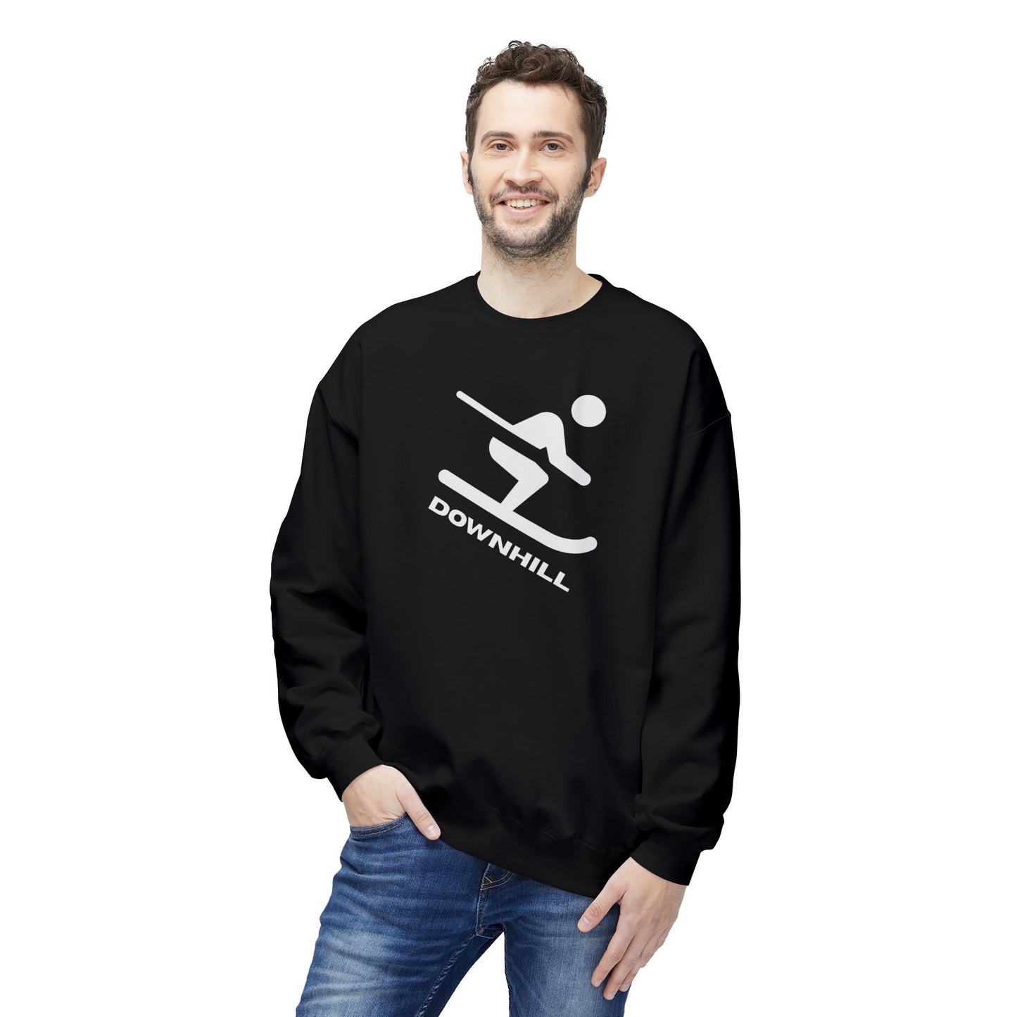 Downhill Ski Cozy Sweatshirt - Skier Graphic Crewneck