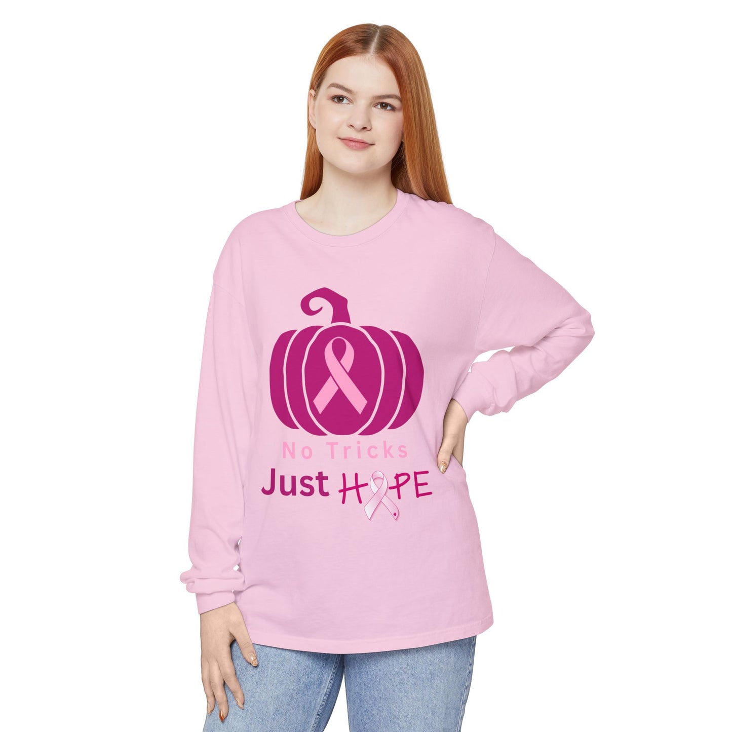 Breast Cancer Awareness "Hope" Long Sleeve T-Shirt