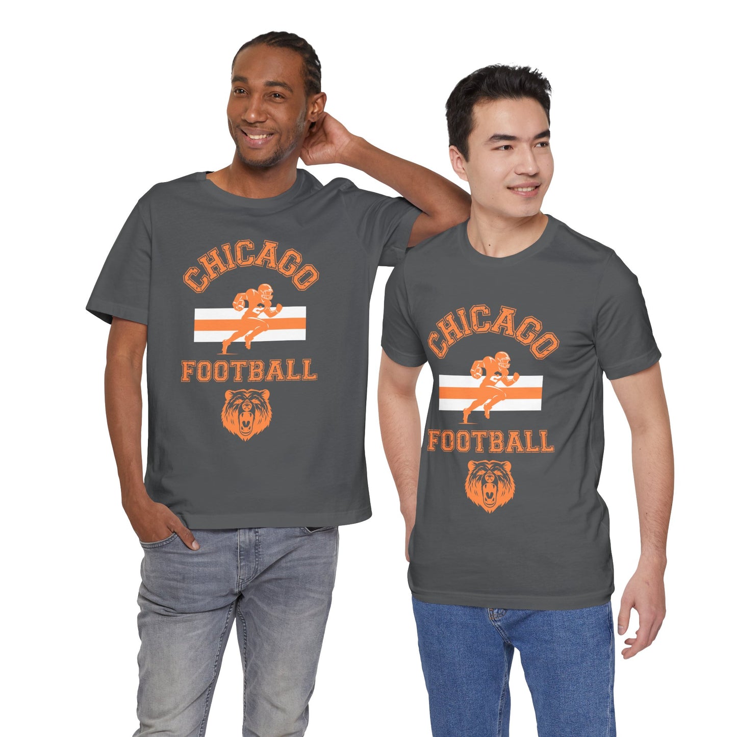 Chicago Football T-Shirt - Vintage Style Bear