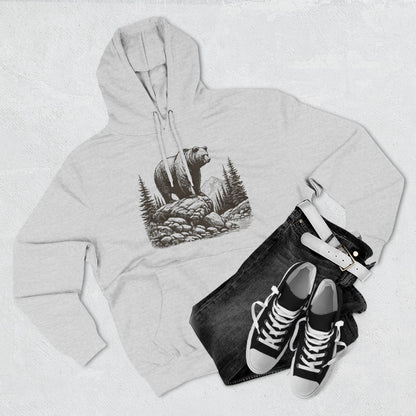 Bear in Mountains Warm Hoodie Sweatshirt