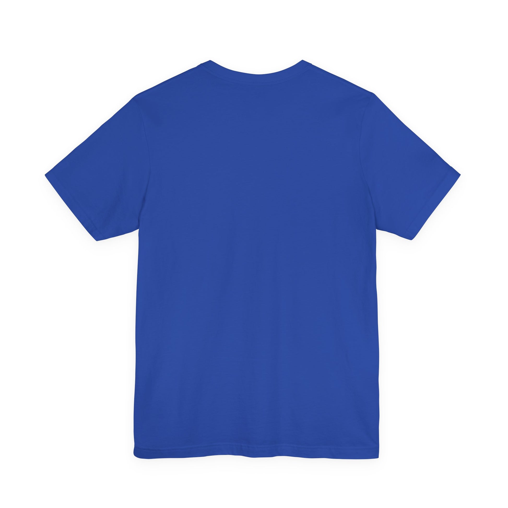 Strong Today, Independent Tomorrow empowerment tee in blue - back side 