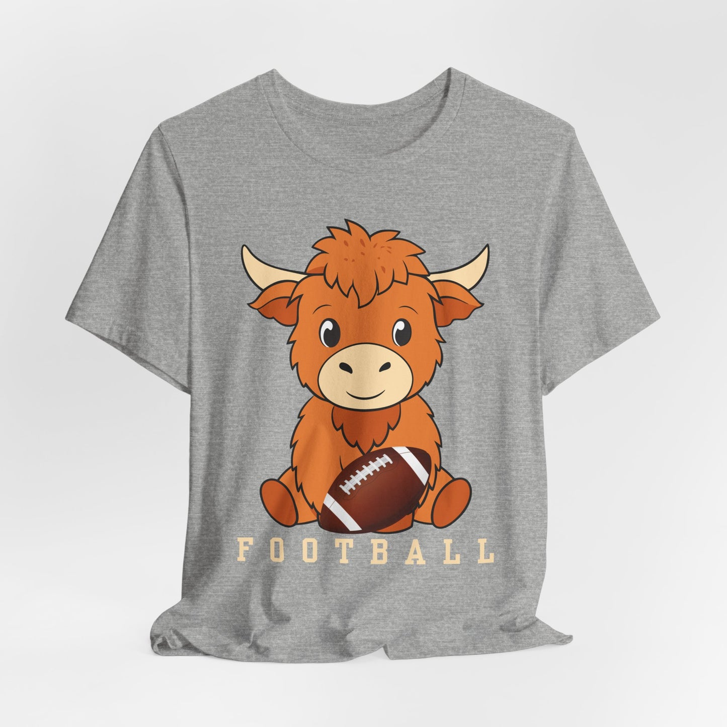 Cute Football Highland Cow Tee