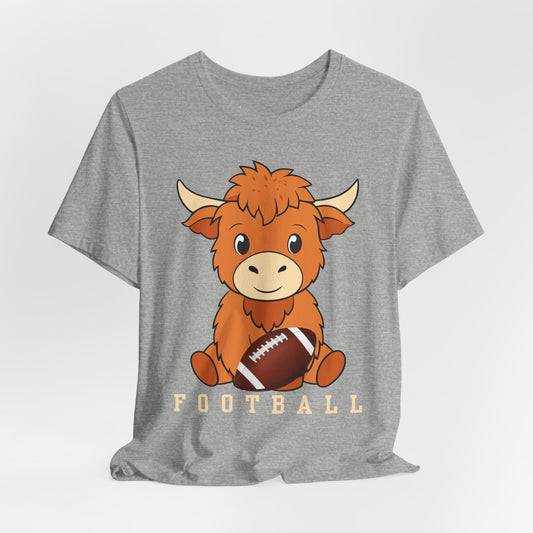 Cute Football Highland Cow Tee