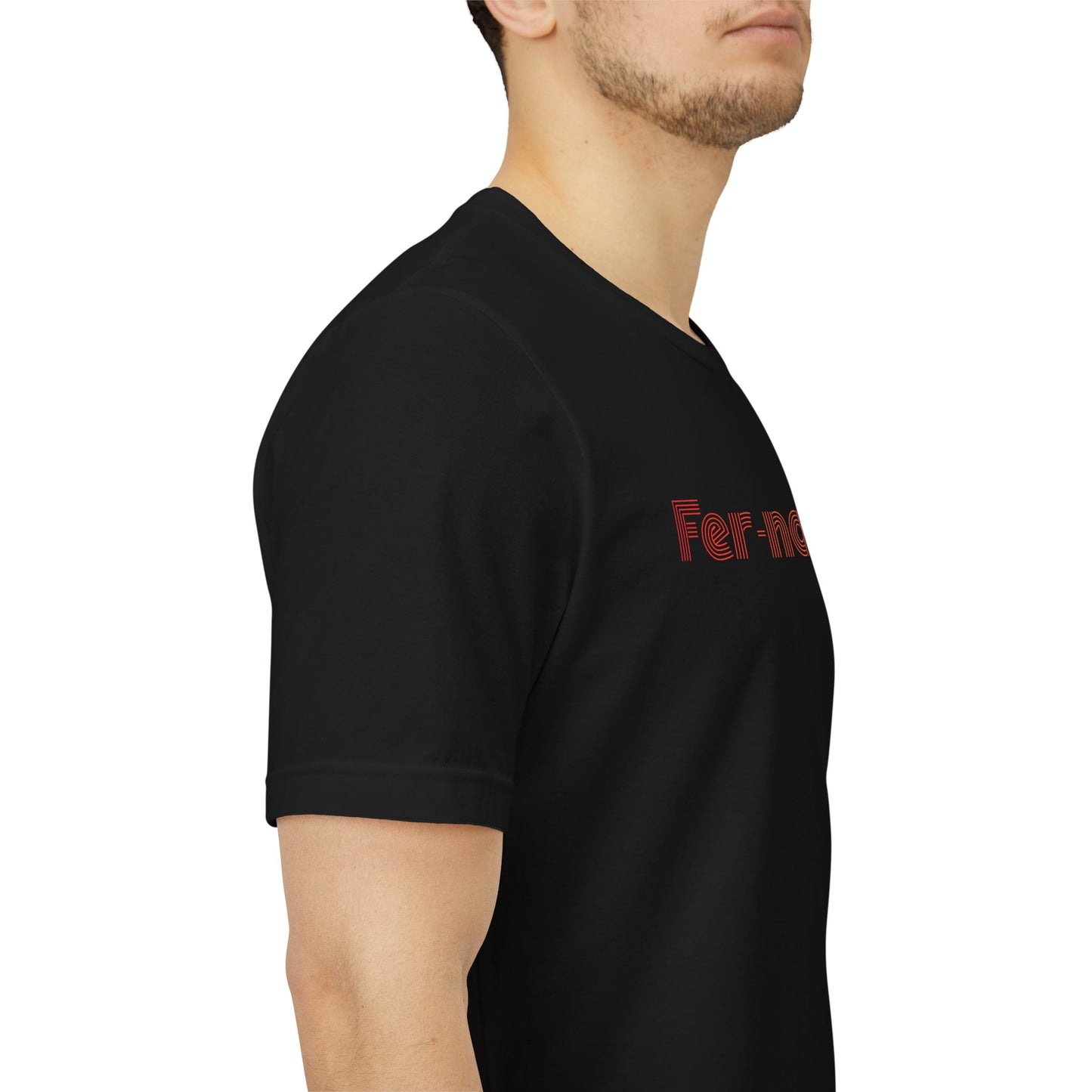 Fernando Legendary vintage t-shirt worn by male model in black